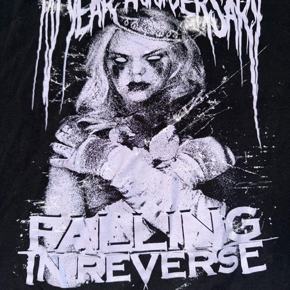 Falling in Reverse “10 Year Anniversary” Band Tee: Hot Topic: Postcore: PUNK - Picture 2 of 3
